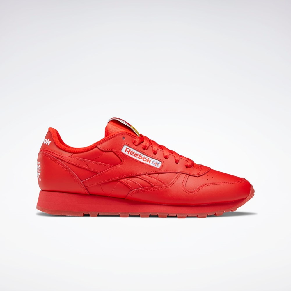 Reebok Popsicle Classic Leather Shoes Czerwone Czerwone Czerwone | RBST-15874