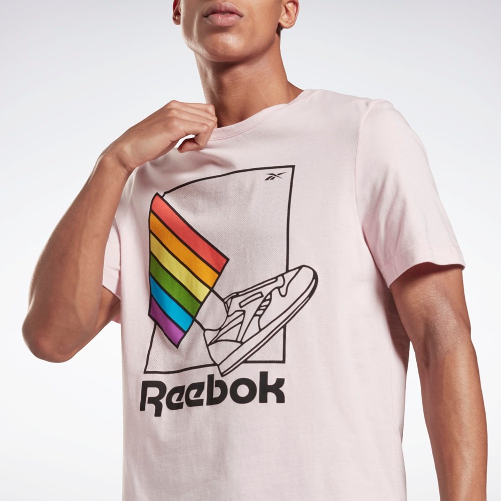 Reebok Pride Grafiką T-Shirt Frost Berry | SOVF-53687