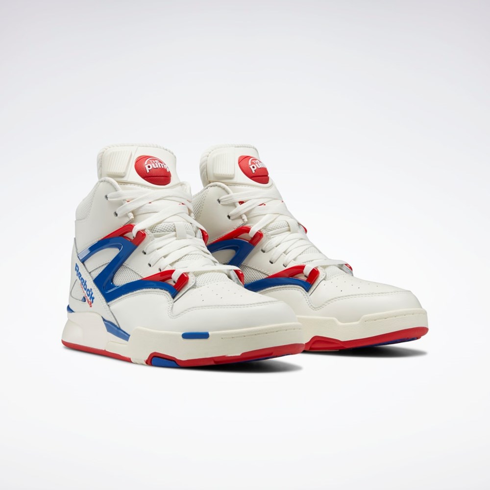 Reebok Pump Omni Zone II Shoes Niebieskie Czerwone | NVFQ-59738