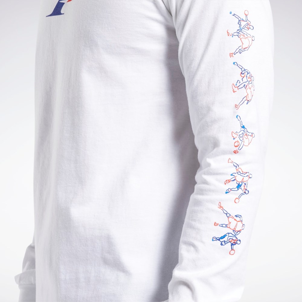 Reebok QT Iverson The Crossover Long Sleeve Crew T-Shirt Multi | KSNL-63710