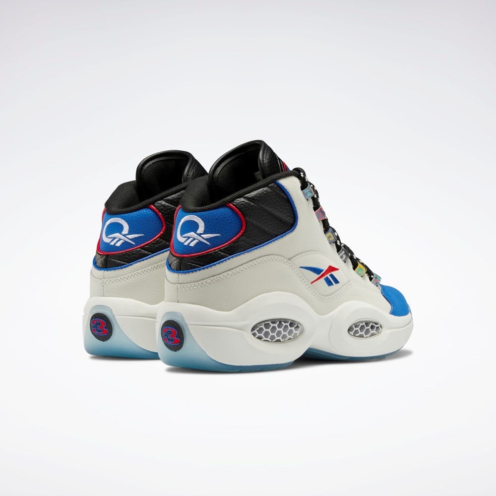 Reebok Question Mid Basketball Shoes Czarne Niebieskie | EACW-59826