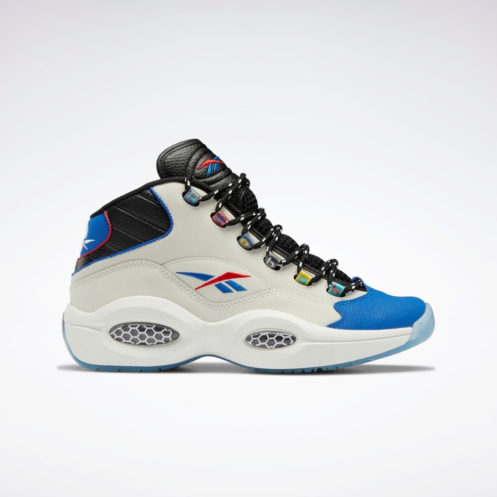 Reebok Question Mid Basketball Shoes Czarne Niebieskie | EACW-59826