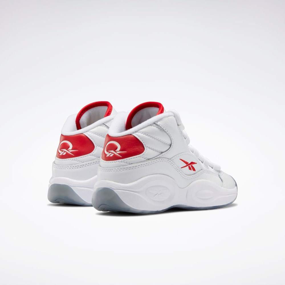 Reebok Question Mid Shoes - Preschool Białe Czerwone Białe | AOPB-20913