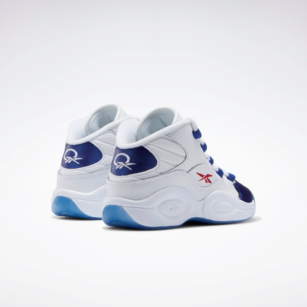 Reebok Question Mid Shoes - Preschool Białe Czerwone | CTDG-09238