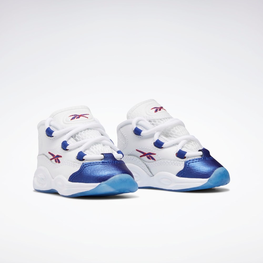 Reebok Question Mid Shoes - Toddler Białe Czerwone | GZOD-68294