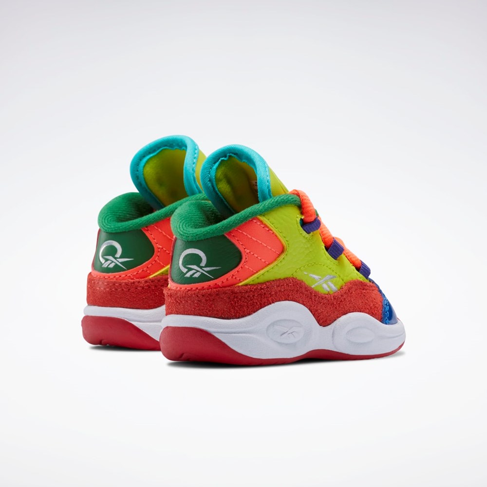 Reebok Question Mid Shoes - Toddler Pomarańczowe Żółte Fioletowe | ARKB-39681