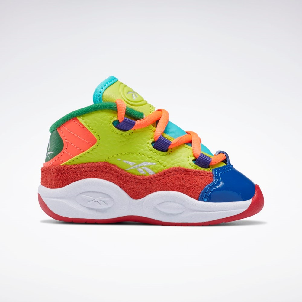 Reebok Question Mid Shoes - Toddler Pomarańczowe Żółte Fioletowe | ARKB-39681