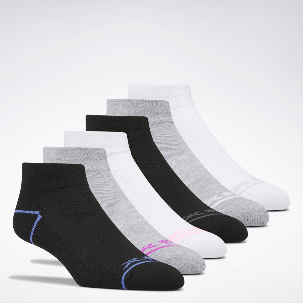 Reebok Reebok Basic Quarter Socks 6 Pairs Multi | CERP-16480