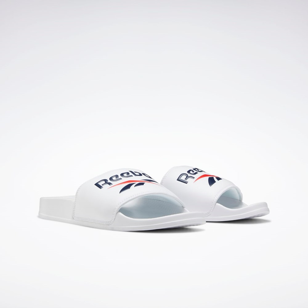 Reebok Reebok Classic Slides Białe Granatowe Czerwone | GWEF-43897