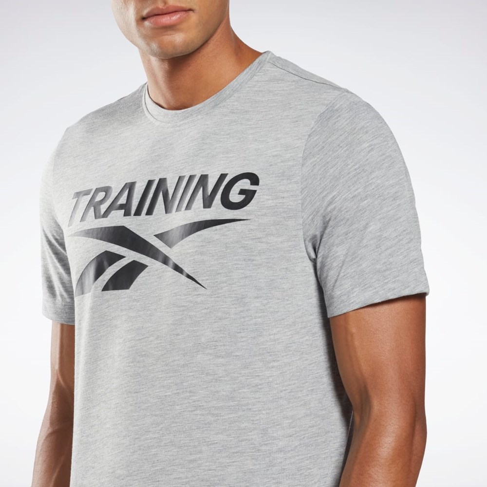 Reebok Reebok Grafiką Series T-Shirt Szare | ZHDT-87931