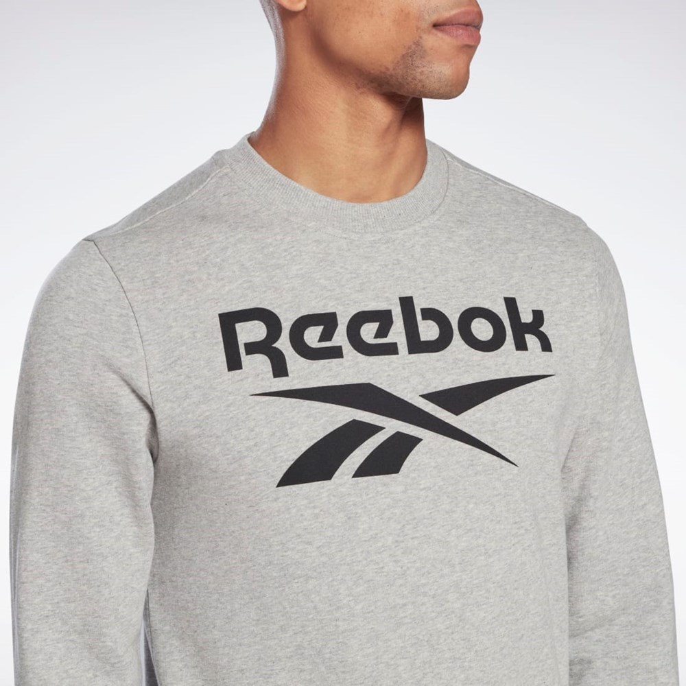 Reebok Reebok Identity Big Logo Crew Szare Czarne | XPJC-30825