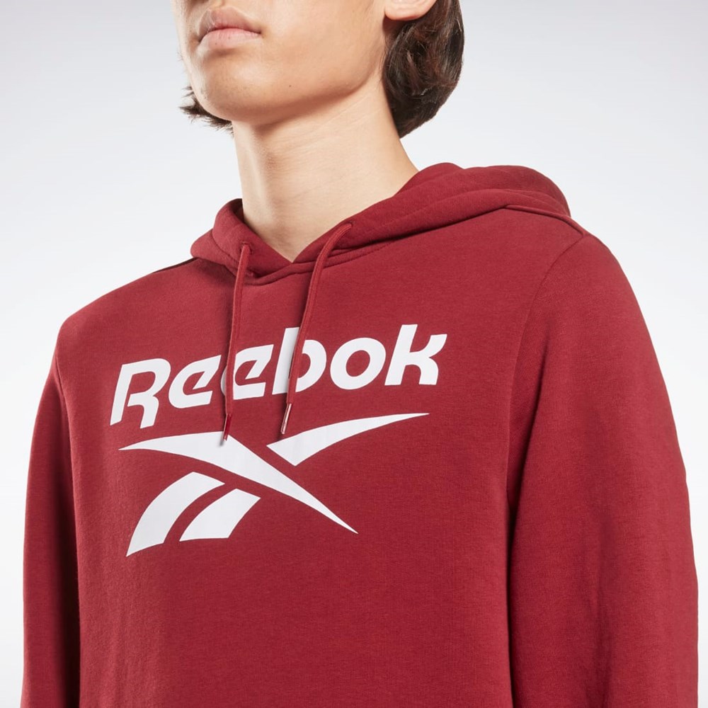 Reebok Reebok Identity Big Logo Hoodie Bordowe | KOTZ-28567