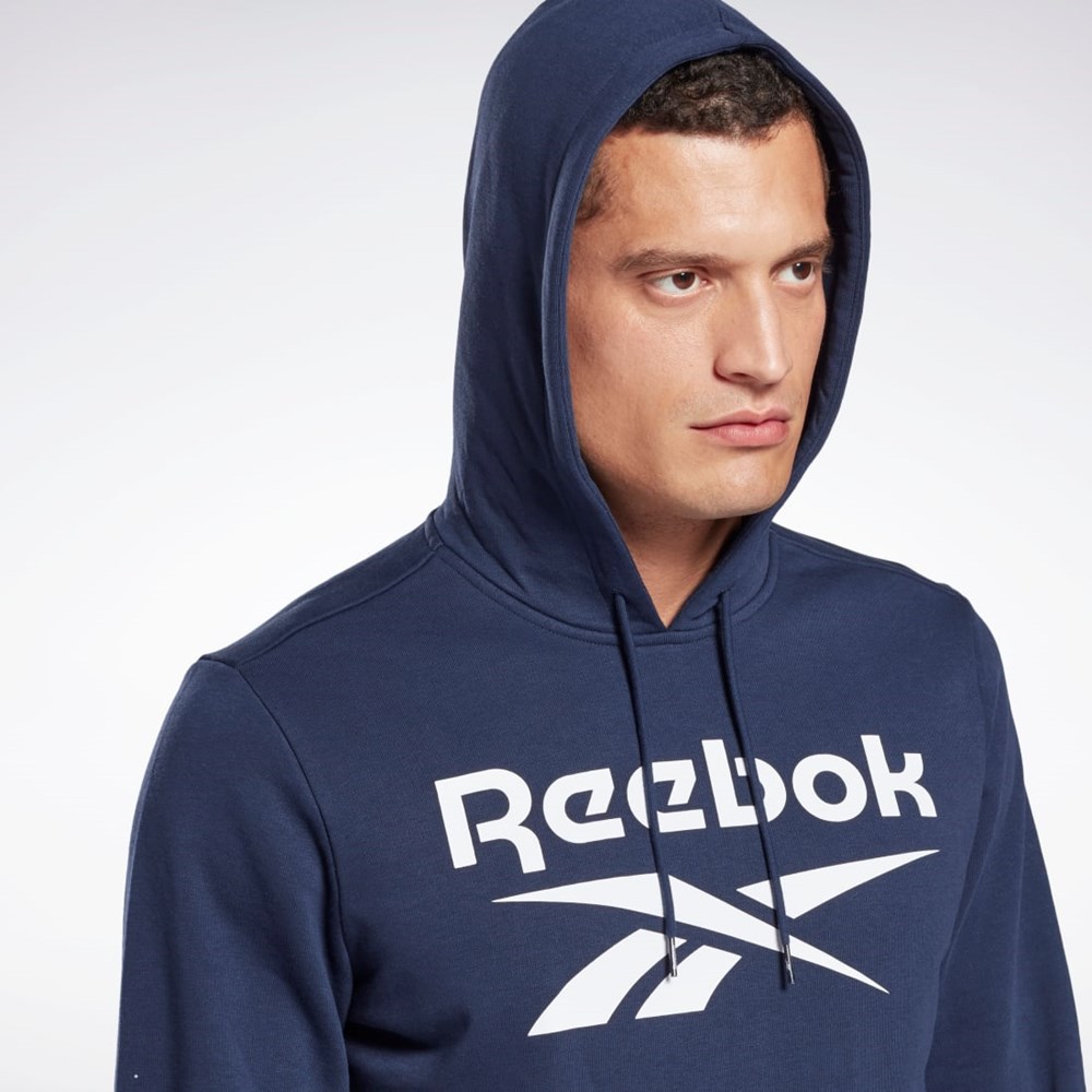 Reebok Reebok Identity Big Logo Hoodie Granatowe Białe | RCNZ-90482