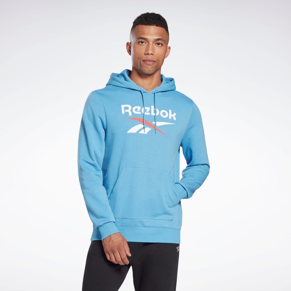 Reebok Reebok Identity Big Logo Hoodie Niebieskie | YNXZ-74962