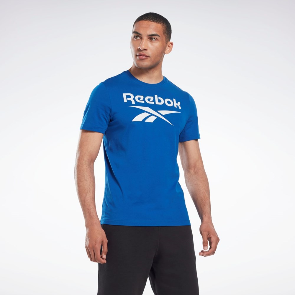 Reebok Reebok Identity Big Logo T-Shirt Niebieskie | BFEN-10892