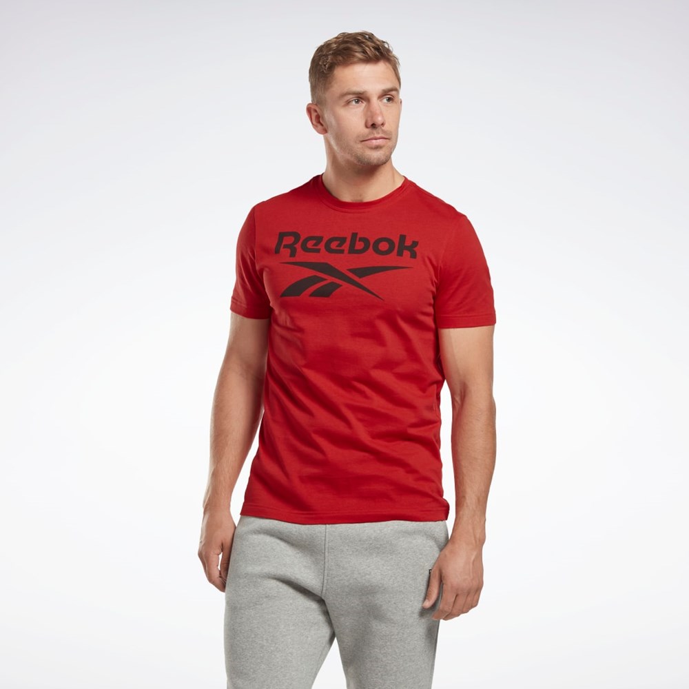 Reebok Reebok Identity Big Logo T-Shirt Czerwone | OMIL-92810