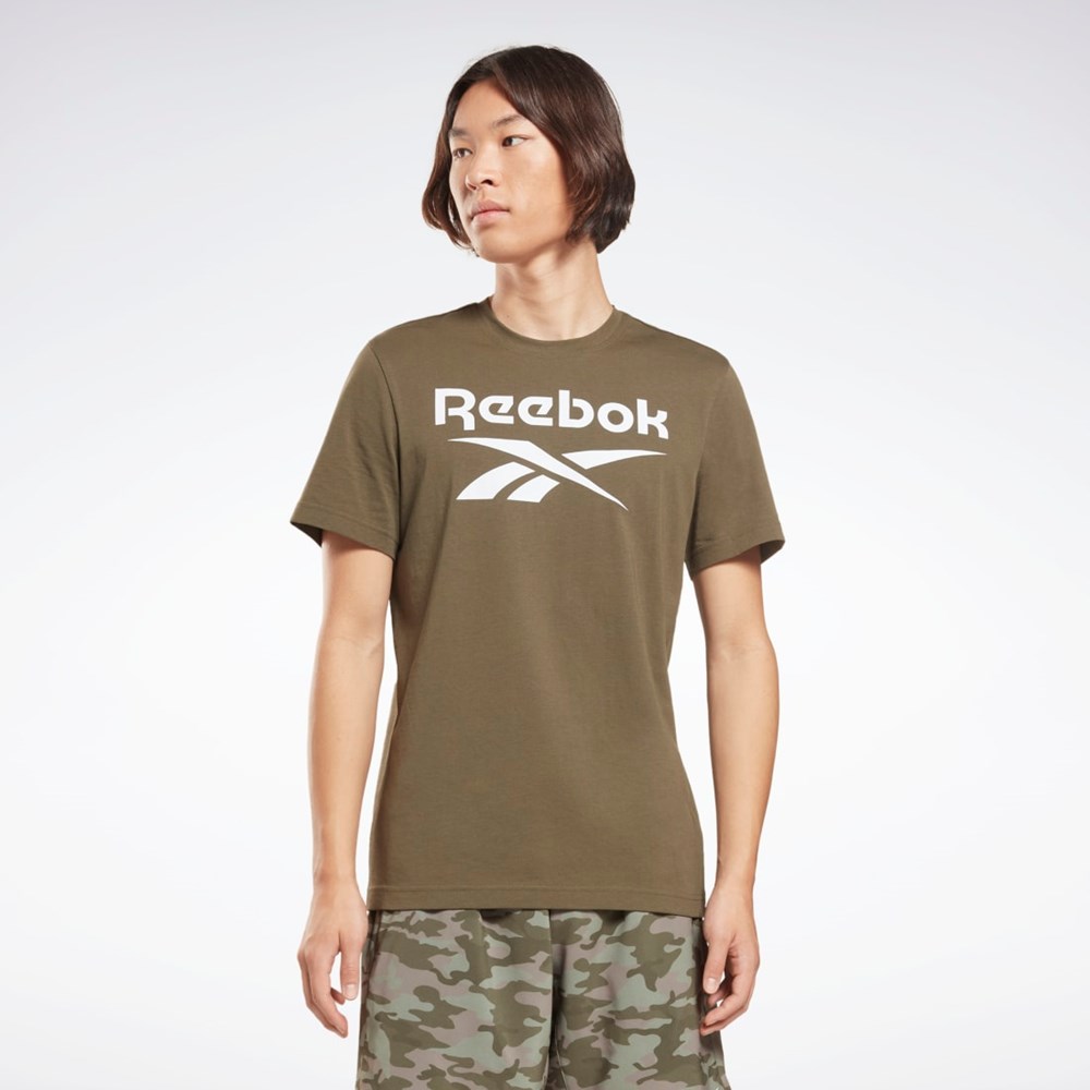 Reebok Reebok Identity Big Logo T-Shirt Zielone | SIAK-75306