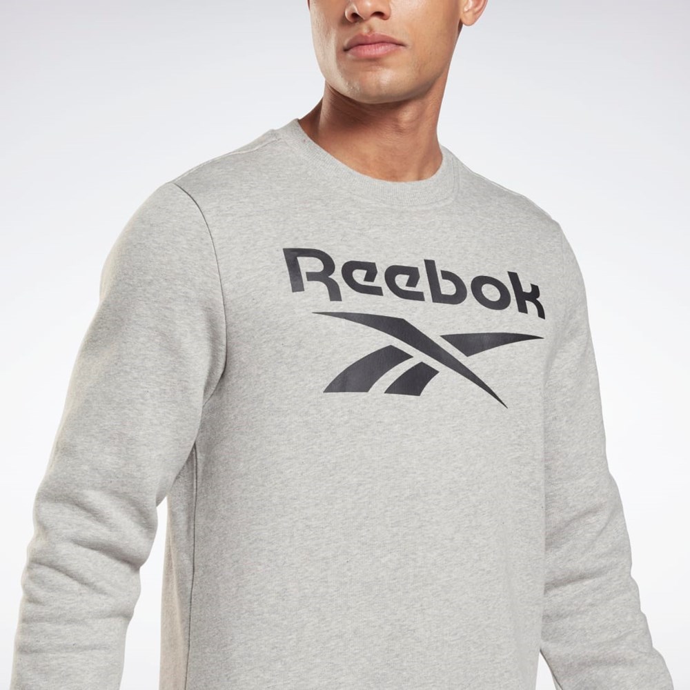 Reebok Reebok Identity Fleece Crew Sweatshirt Szare Czarne | AITM-90314