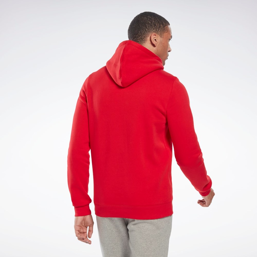 Reebok Reebok Identity Fleece Hoodie Czerwone Czarne | XIYQ-78614