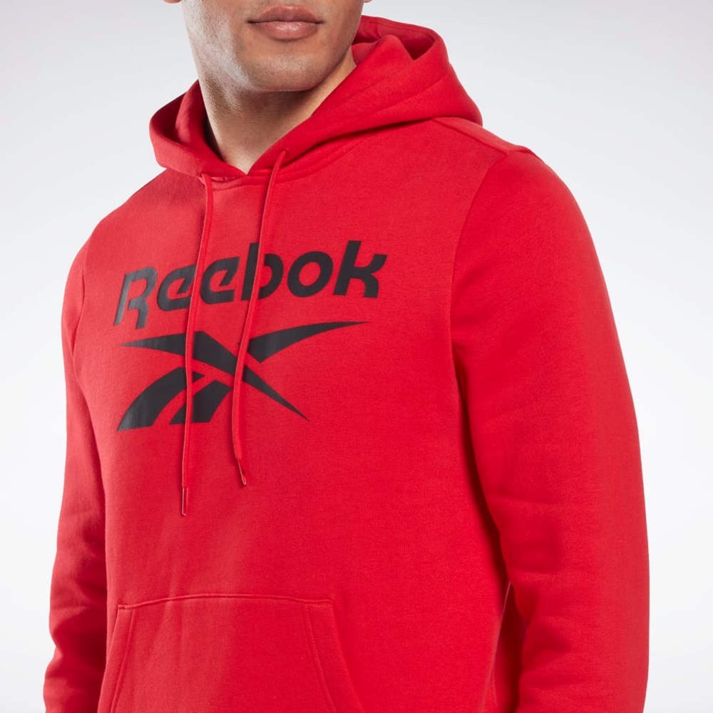 Reebok Reebok Identity Fleece Hoodie Czerwone Czarne | XIYQ-78614