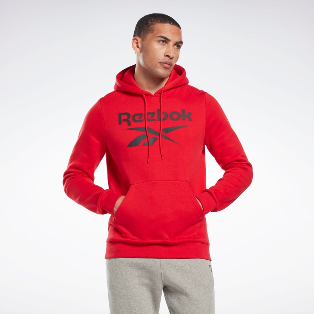 Reebok Reebok Identity Fleece Hoodie Czerwone Czarne | XIYQ-78614