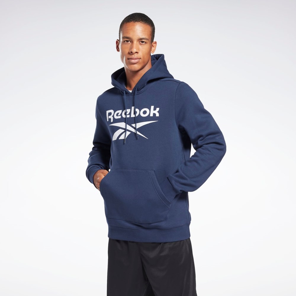 Reebok Reebok Identity Fleece Hoodie Granatowe | NZJK-08392