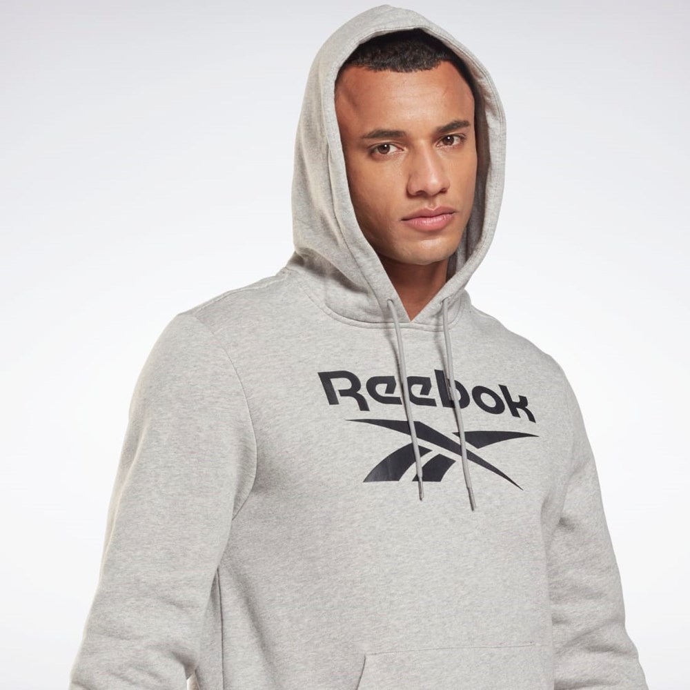 Reebok Reebok Identity Fleece Hoodie Szare Czarne | NCBU-82394