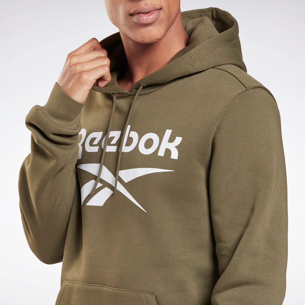 Reebok Reebok Identity Fleece Hoodie Zielone | VQEX-82639