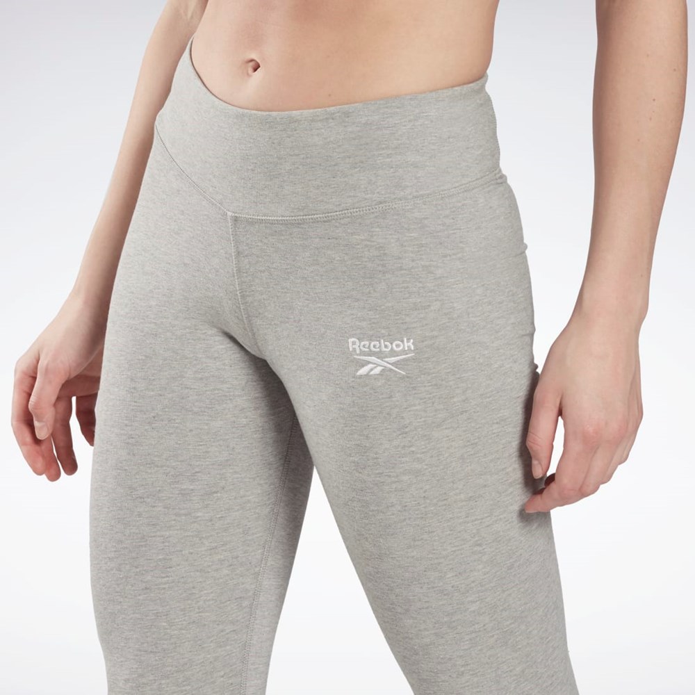 Reebok Reebok Identity Leggings Szare Białe | YJRV-79180