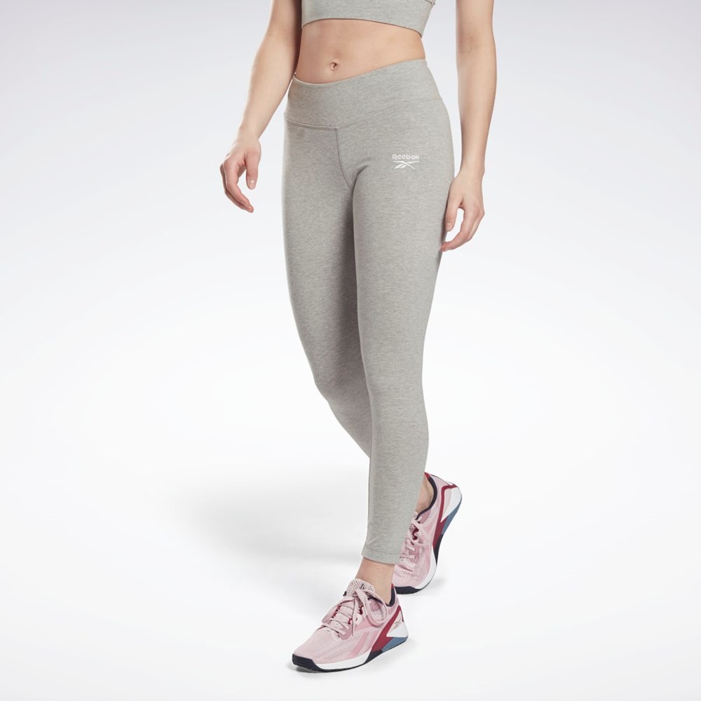 Reebok Reebok Identity Leggings Szare Białe | YJRV-79180