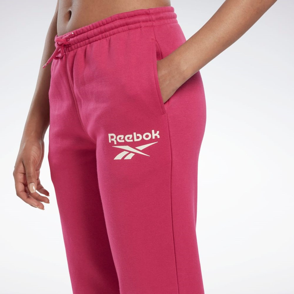 Reebok Reebok Identity Logo Fleece Joggers Różowe | EBFI-25683