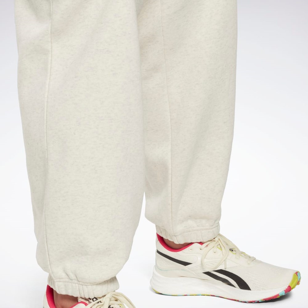 Reebok Reebok Identity Logo Fleece Joggers (Plus Size) Białe | GFKV-51983