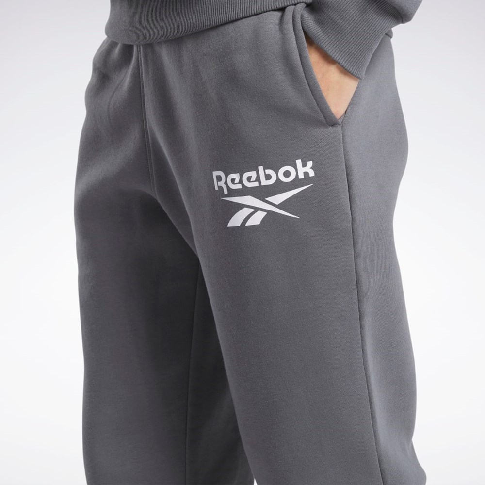 Reebok Reebok Identity Logo Fleece Joggers Szare | POSG-52916