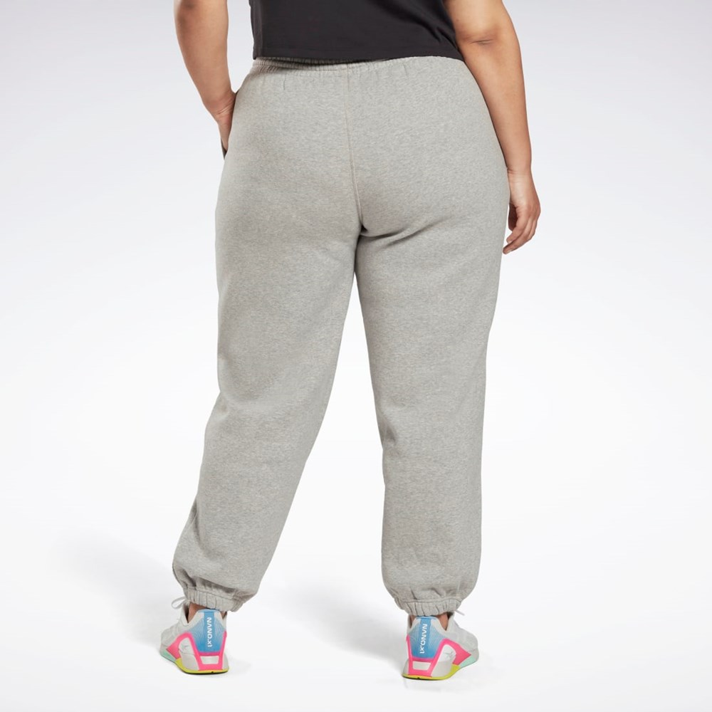 Reebok Reebok Identity Logo Fleece Joggers (Plus Size) Szare | YHQS-93701