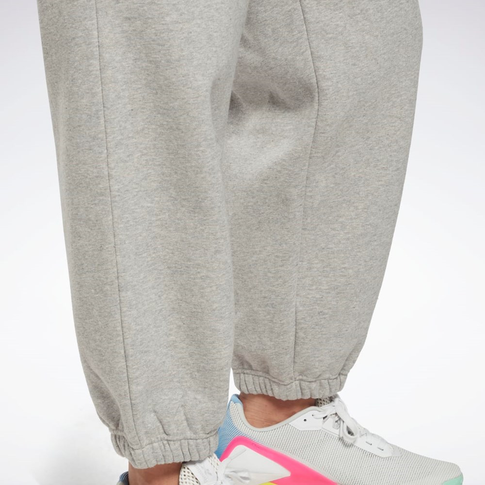 Reebok Reebok Identity Logo Fleece Joggers (Plus Size) Szare | YHQS-93701