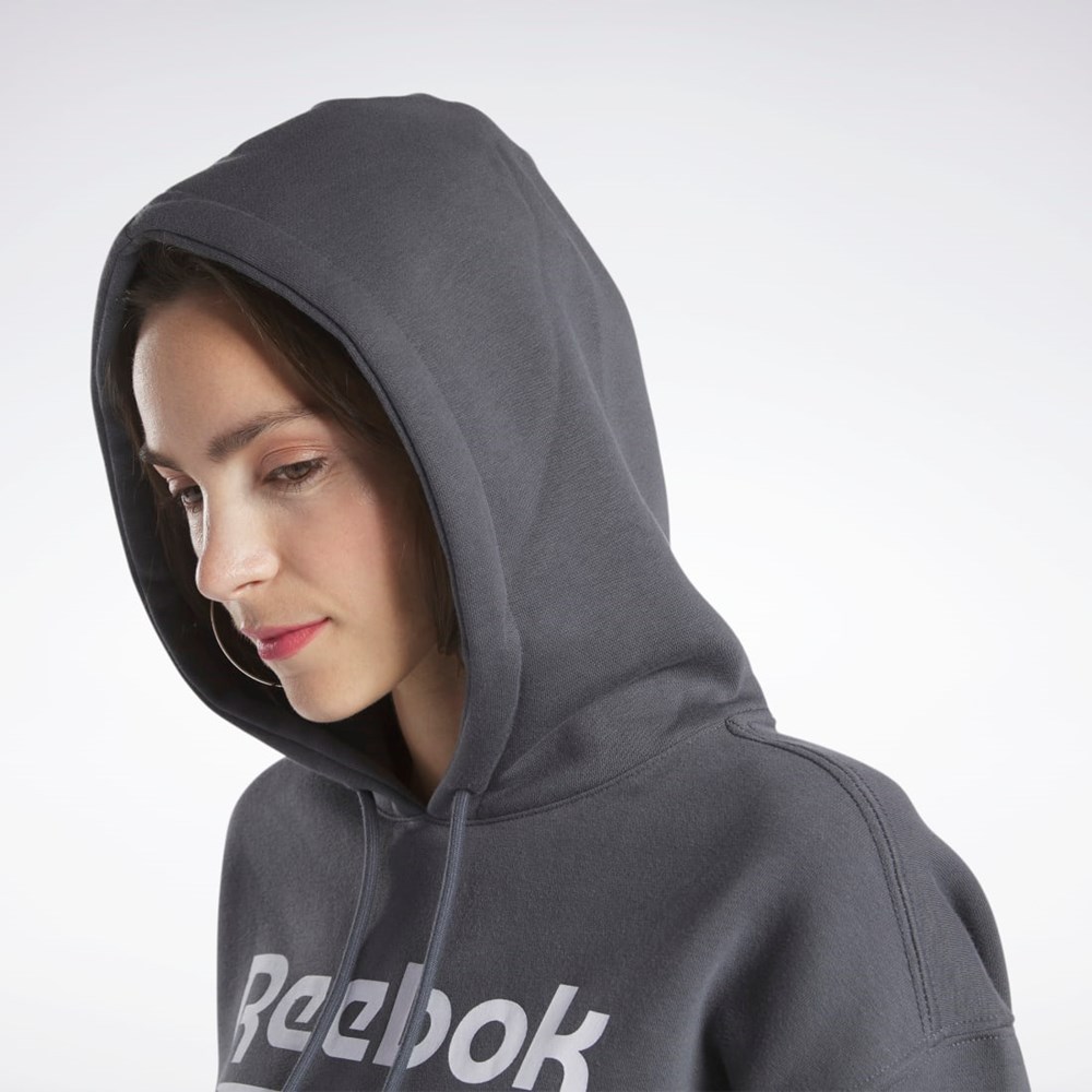 Reebok Reebok Identity Logo Fleece Pullover Hoodie Szare | EZGY-59832