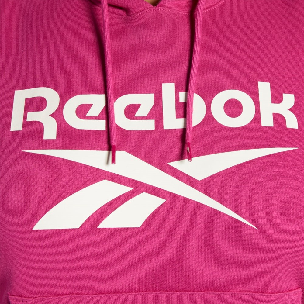 Reebok Reebok Identity Logo Fleece Pullover Hoodie (Plus Size) Różowe | GDFN-21356