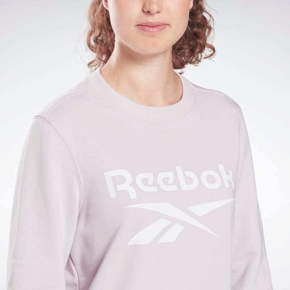 Reebok Reebok Identity Logo French Terry Crew Sweatshirt Quartz Glow | JXIQ-82197