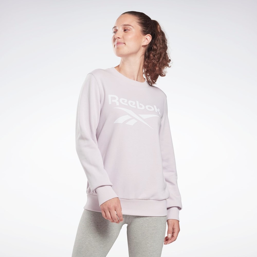 Reebok Reebok Identity Logo French Terry Crew Sweatshirt Quartz Glow | JXIQ-82197