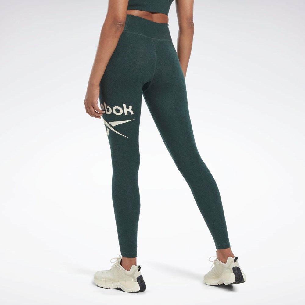 Reebok Reebok Identity Logo Leggings Zielone | ZNBP-42317