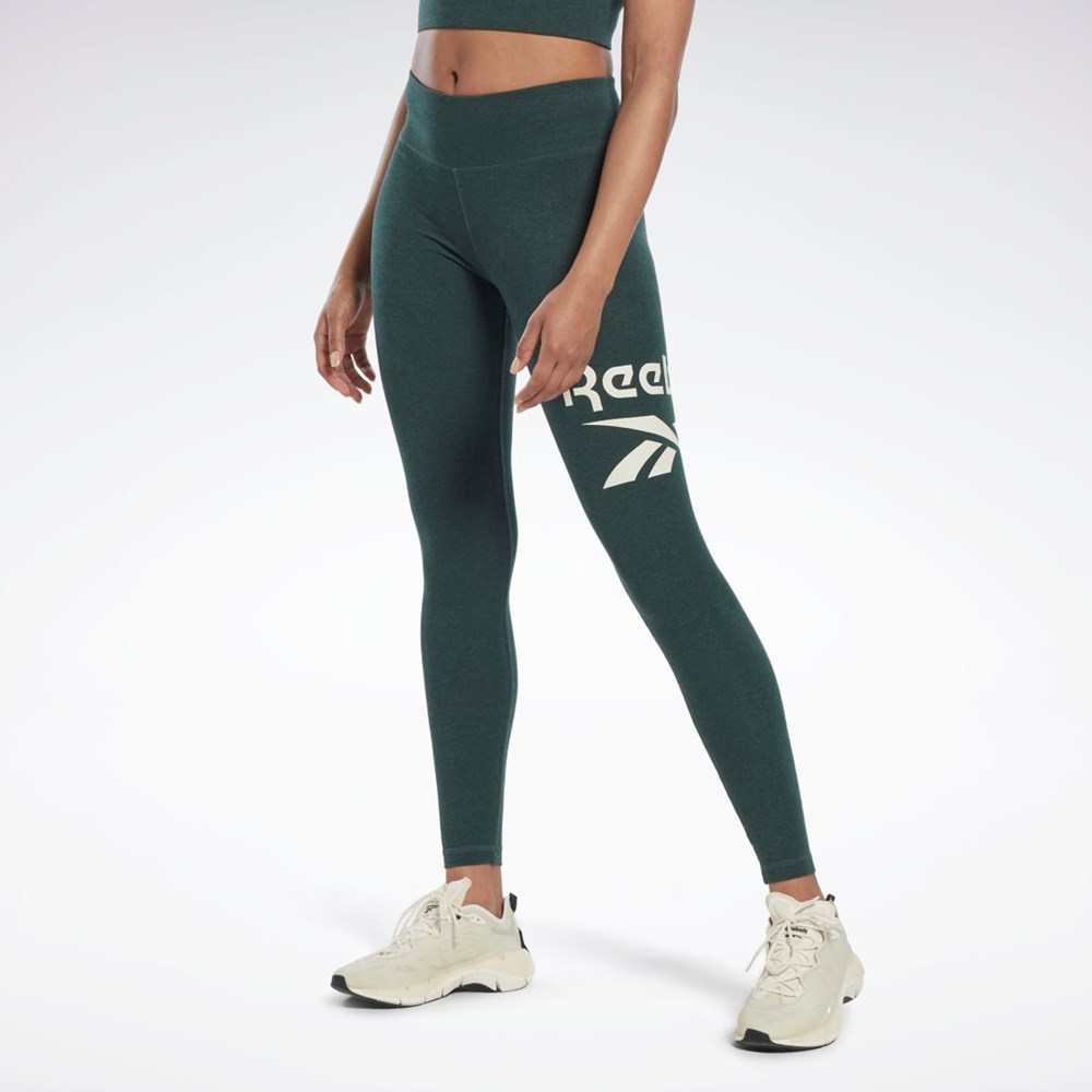 Reebok Reebok Identity Logo Leggings Zielone | ZNBP-42317