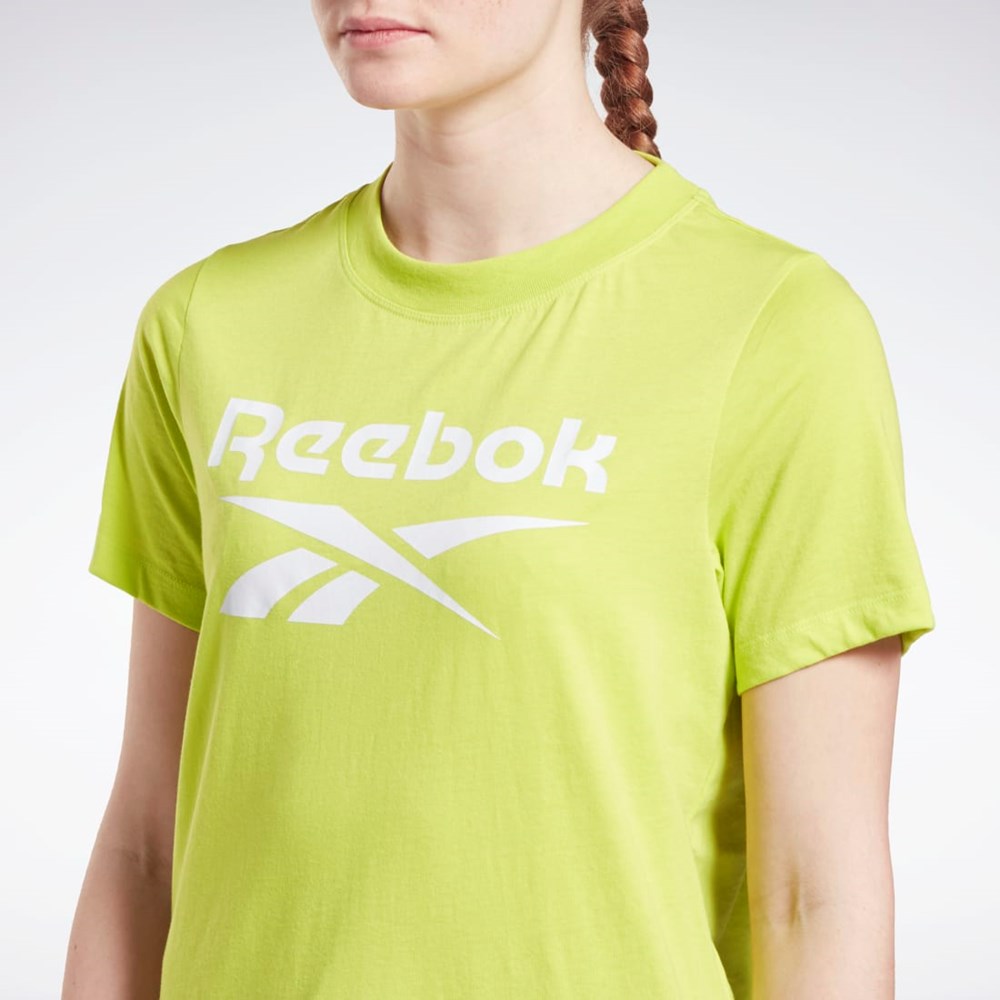 Reebok Reebok Identity Logo T-Shirt Żółte | KOXJ-56098