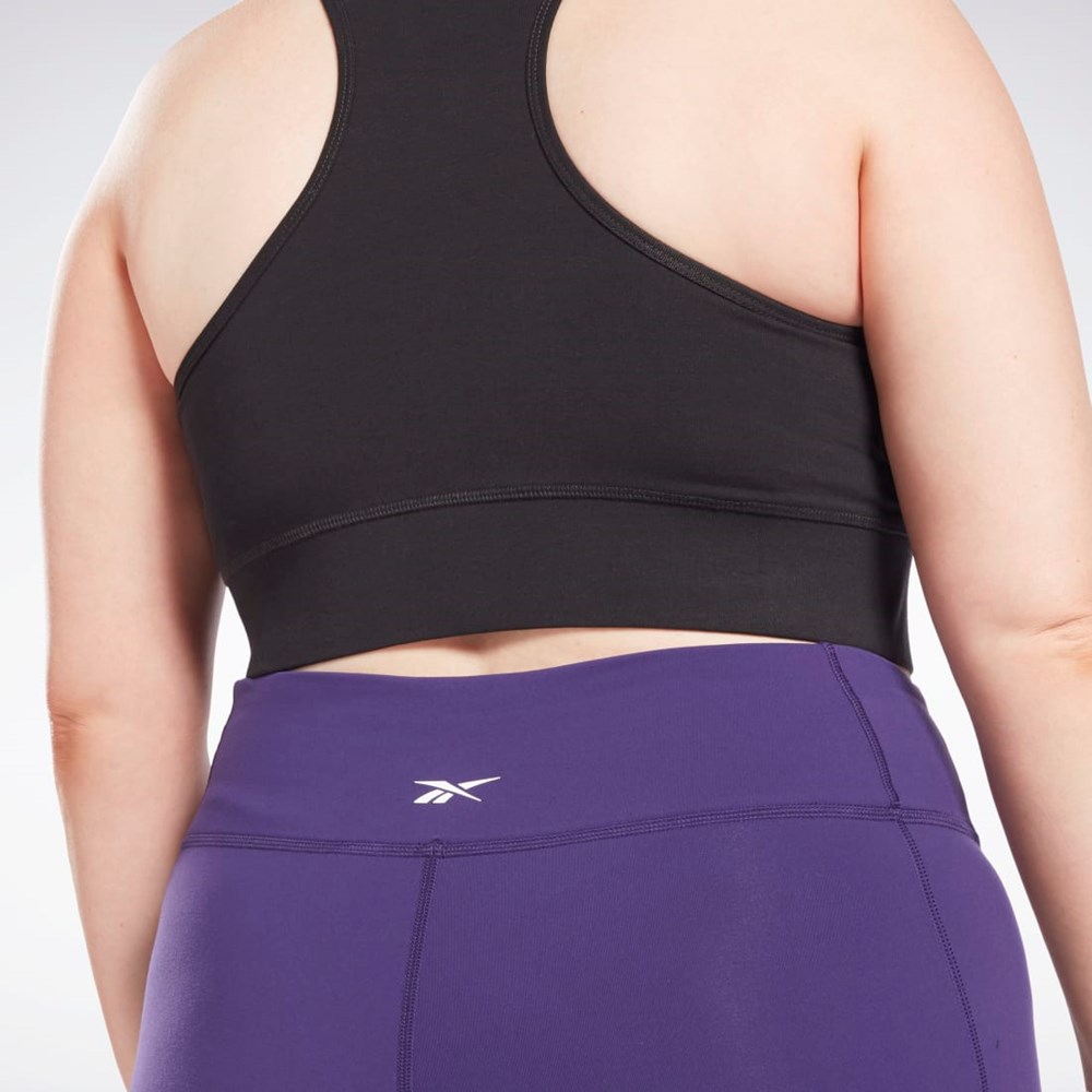 Reebok Reebok Identity Sports Bra (Plus Size) Czarne | BMQS-13702