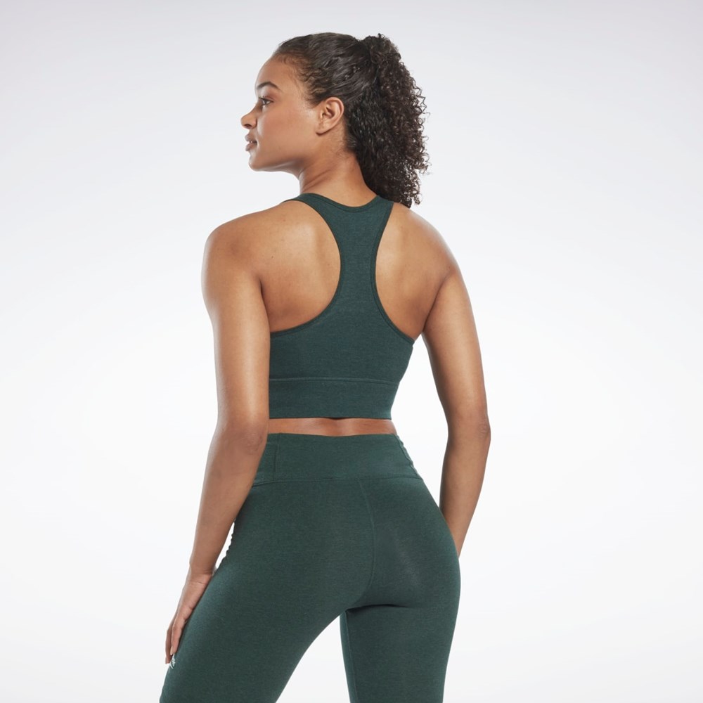 Reebok Reebok Identity Sports Bra Zielone | KEZR-54012