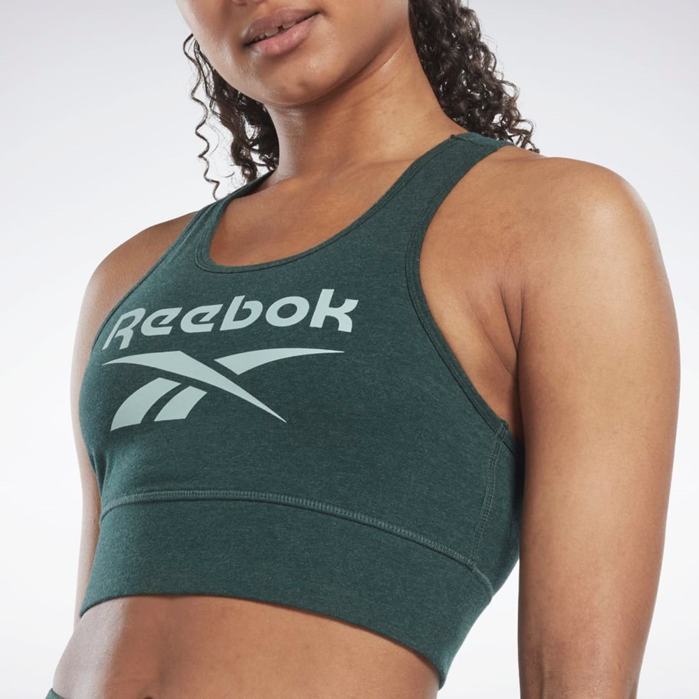 Reebok Reebok Identity Sports Bra Zielone | KEZR-54012