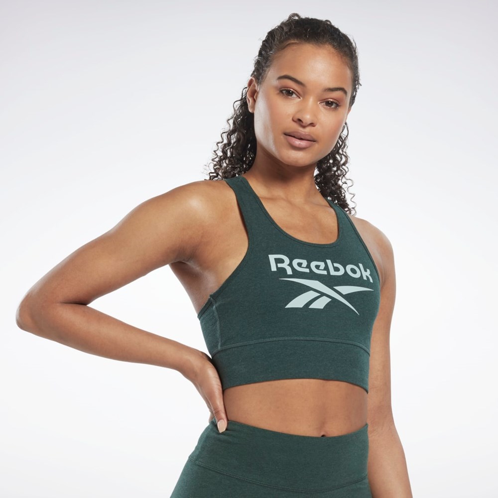 Reebok Reebok Identity Sports Bra Zielone | KEZR-54012