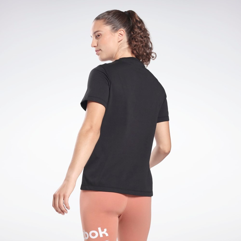 Reebok Reebok Identity T-Shirt Czarne | QATF-36914