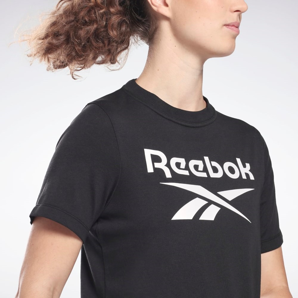 Reebok Reebok Identity T-Shirt Czarne | QATF-36914