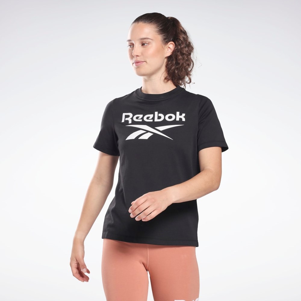 Reebok Reebok Identity T-Shirt Czarne | QATF-36914