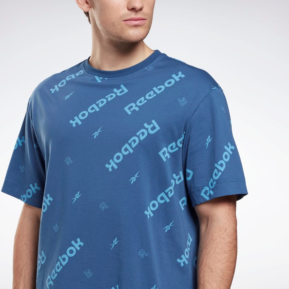 Reebok Reebok Identity T-Shirt Niebieskie | DXLW-79321